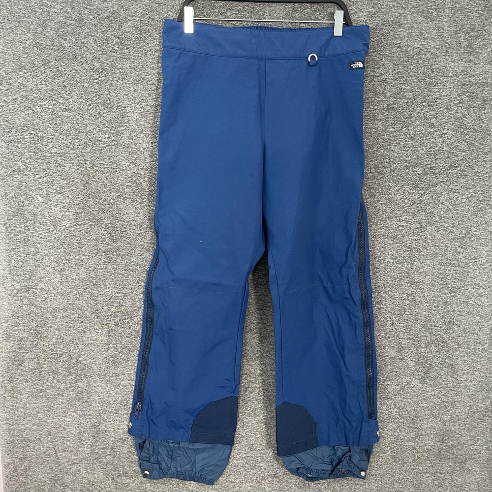 VTG‎ The North Face Gore-Tex Ski Snow Pants Mens Large Blue Waterproof Shell Zip
